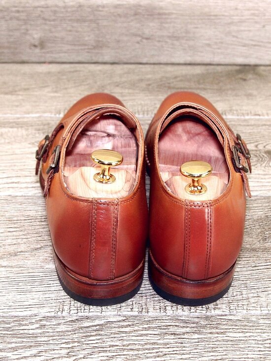 * NIB * $450 Allen Edmonds PIERCE Monkstrap 7 D Walnut * add $15 new Trees main image 14